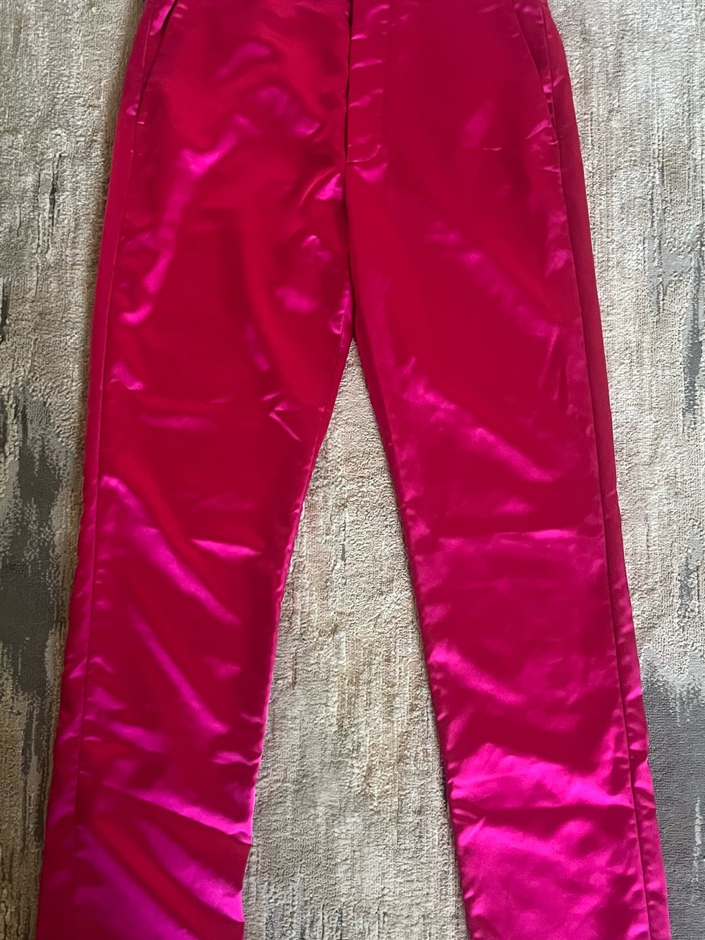 RtA Satin Pants in Bright Fuchsia